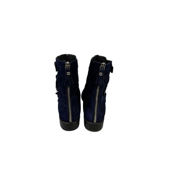 Women's Navy Suede Ankle Boots NWT - Picture 5 of 10